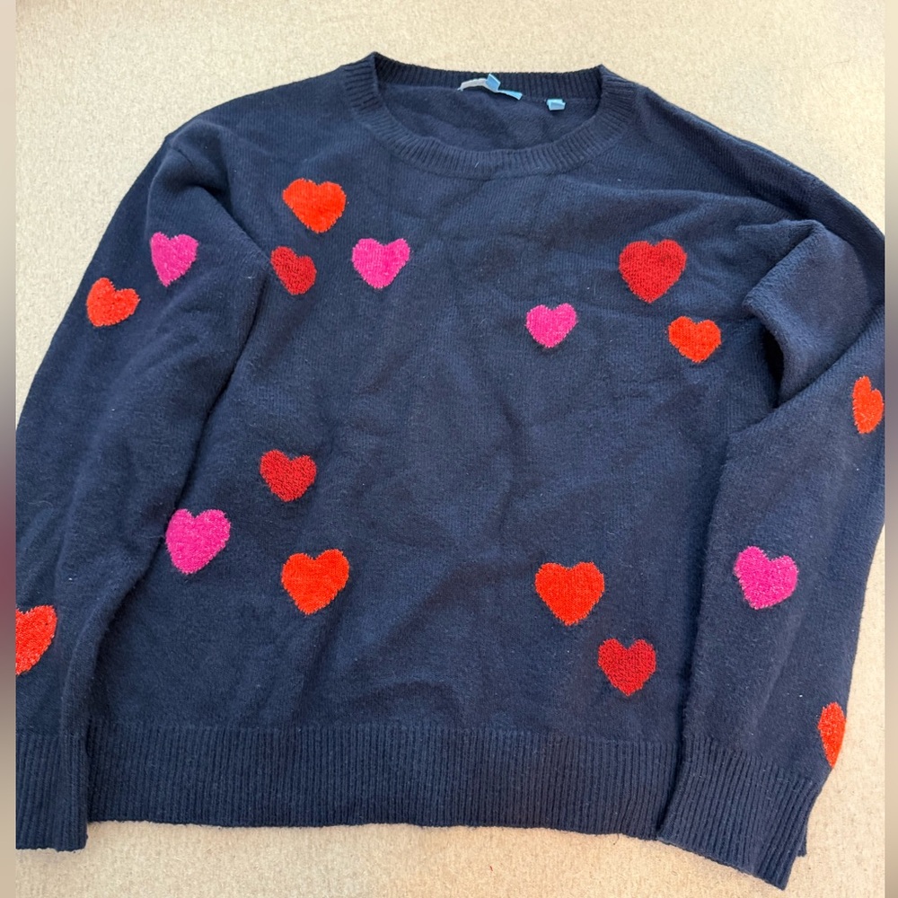 (sold) NEW WITHOUT TAGS DRAPER JAMES BEAUTIFUL BLUE SOUTHERN HEARTS SWEATER